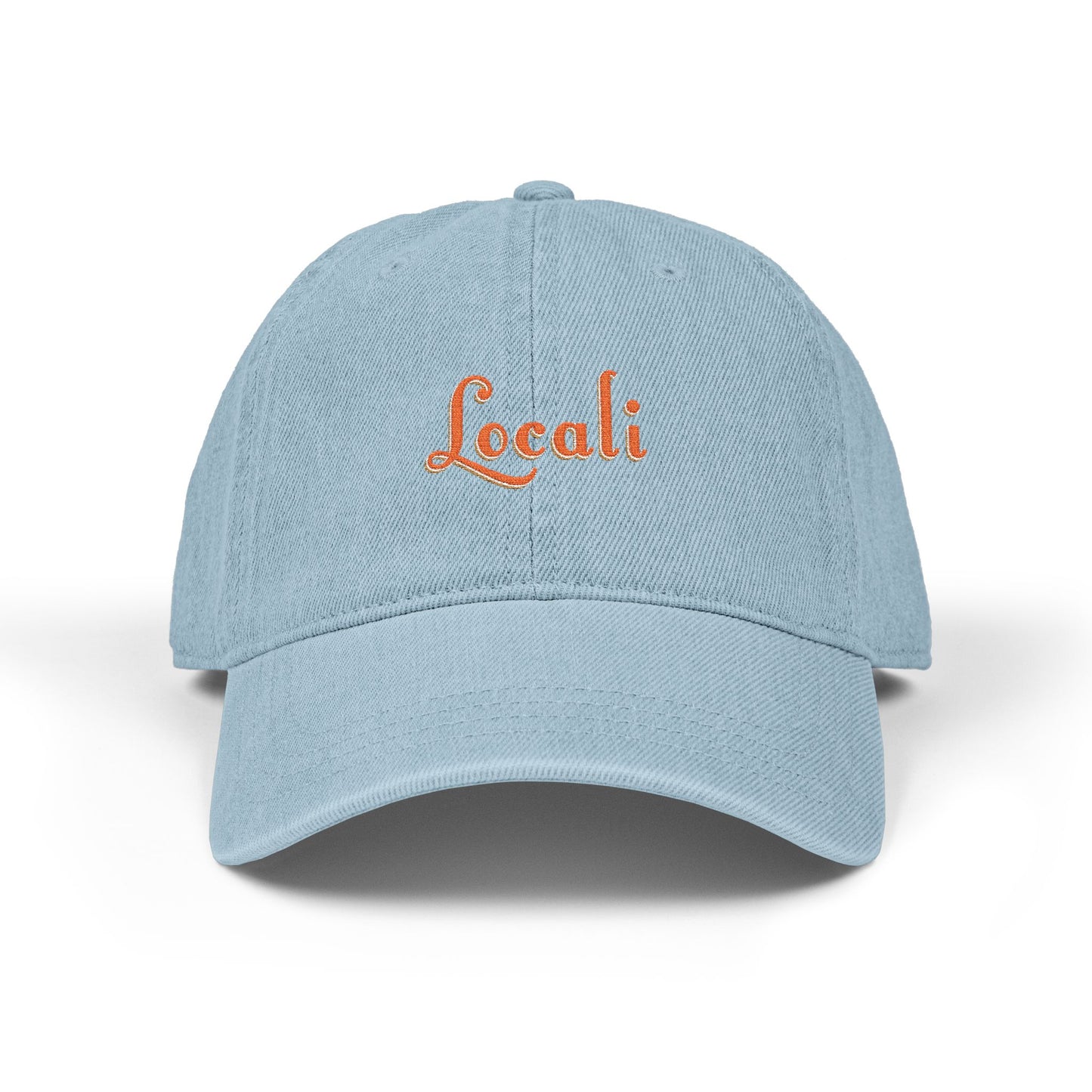 Embroidered Locali Denim Hat - Stylish and Casual Social Cap for Everyday Wear