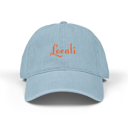 Embroidered Locali Denim Hat - Stylish and Casual Social Cap for Everyday Wear